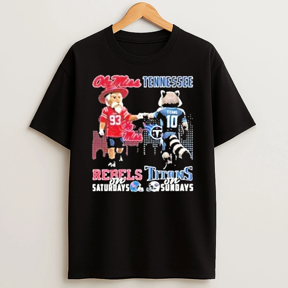 Ole Miss Rebels On Saturdays X Tennessee Titan On Sundays Mascot 2025 Shirts