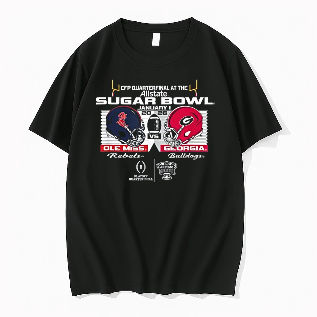 Ole Miss Rebels Vs Georgia Bulldogs Cfp Sugar Bowl 2026 Shirts