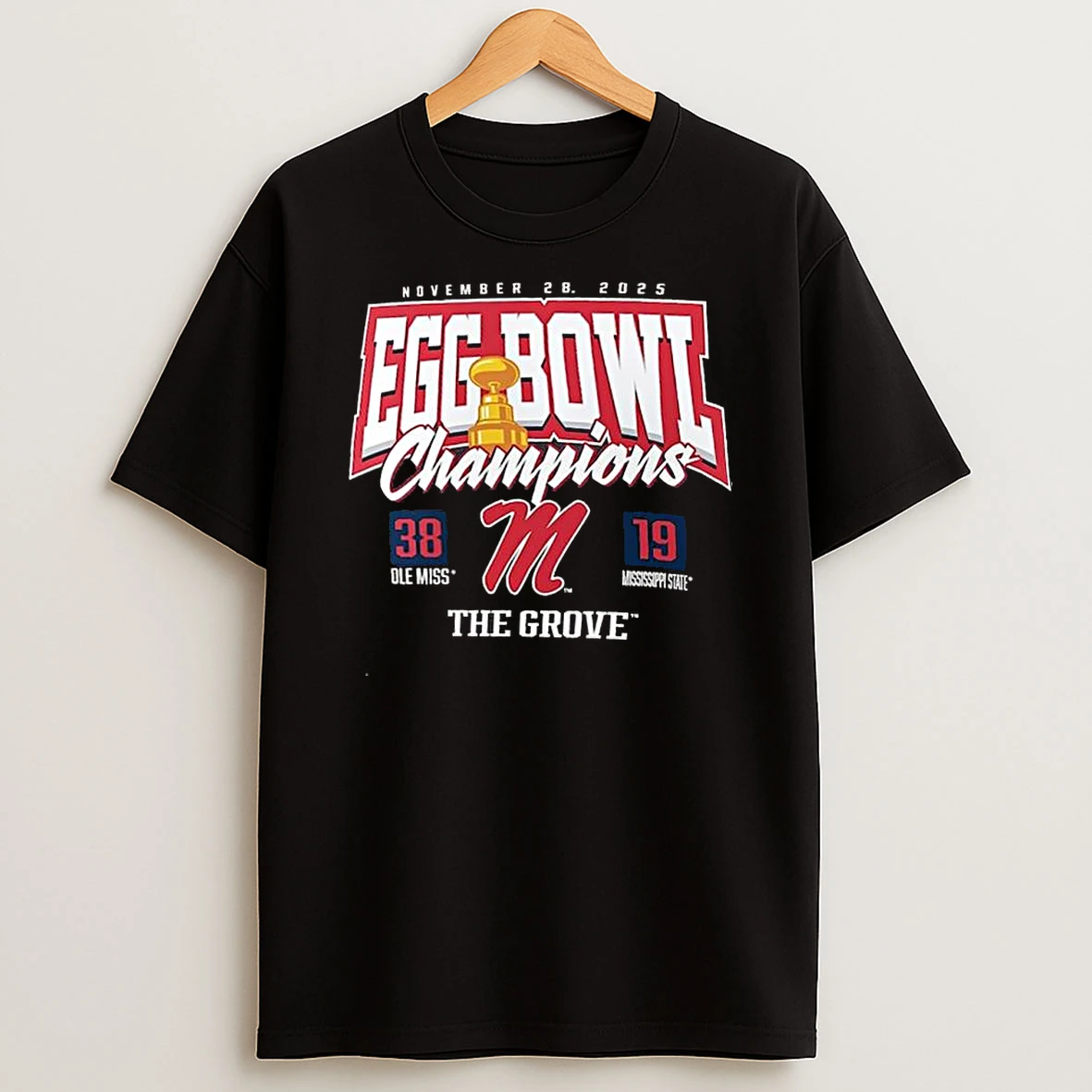 Ole Miss Rebels Vs Mississippi State Bulldogs 2025 Egg Bowl Champions Score Shirts