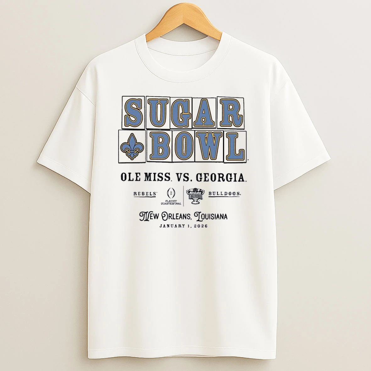 Ole Miss Vs Georgia 2026 Allstate Sugar Bowl Street Tiles Adult Shirts