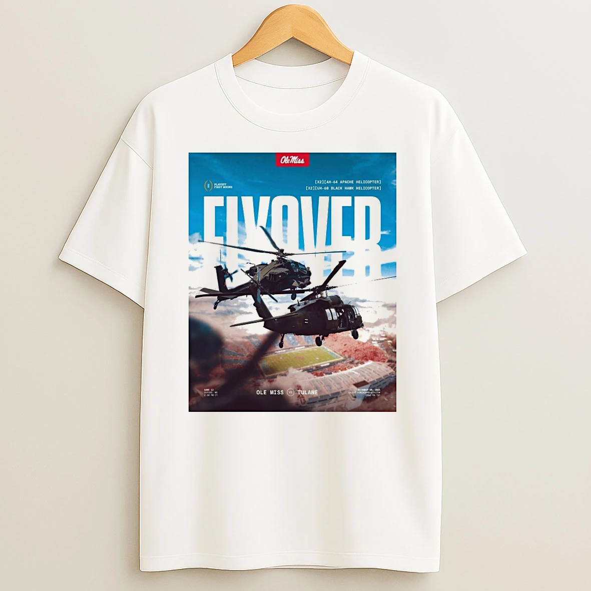 Ole Miss Vs Tulane College Football Playoff First Round Vaught Hemingway Stadium December 20 2025 Shirts