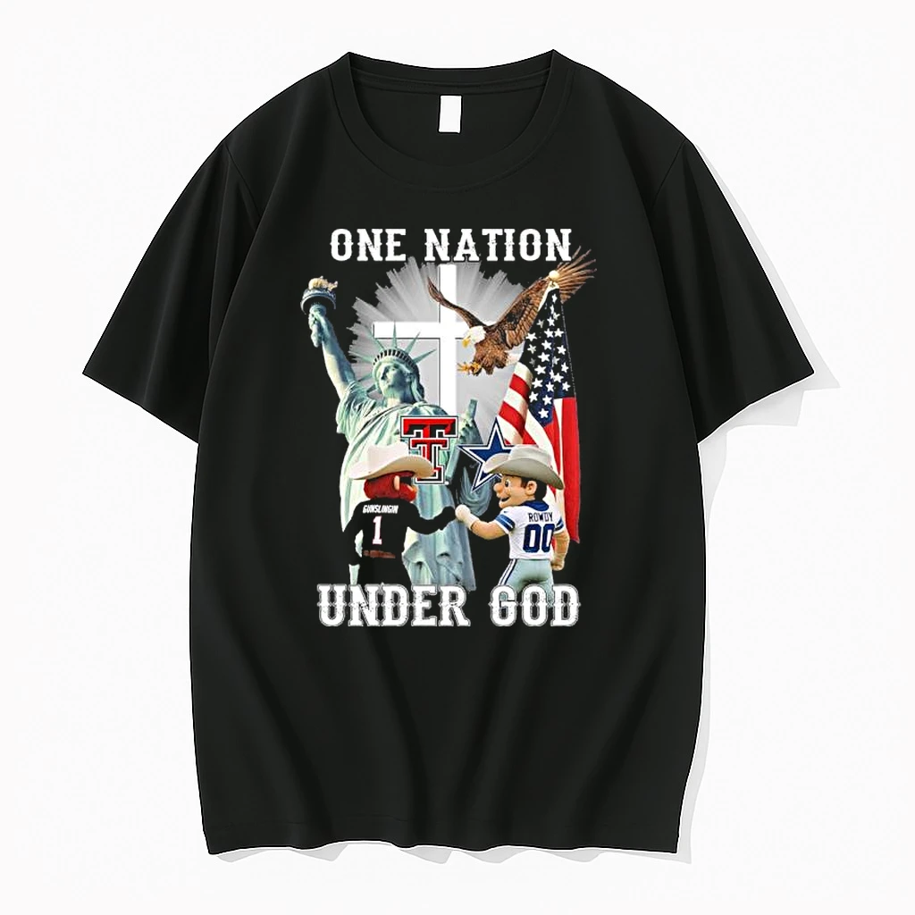 One Nation Under God Texas Tech Gunslingin And Cowboys Rowdy Shirts