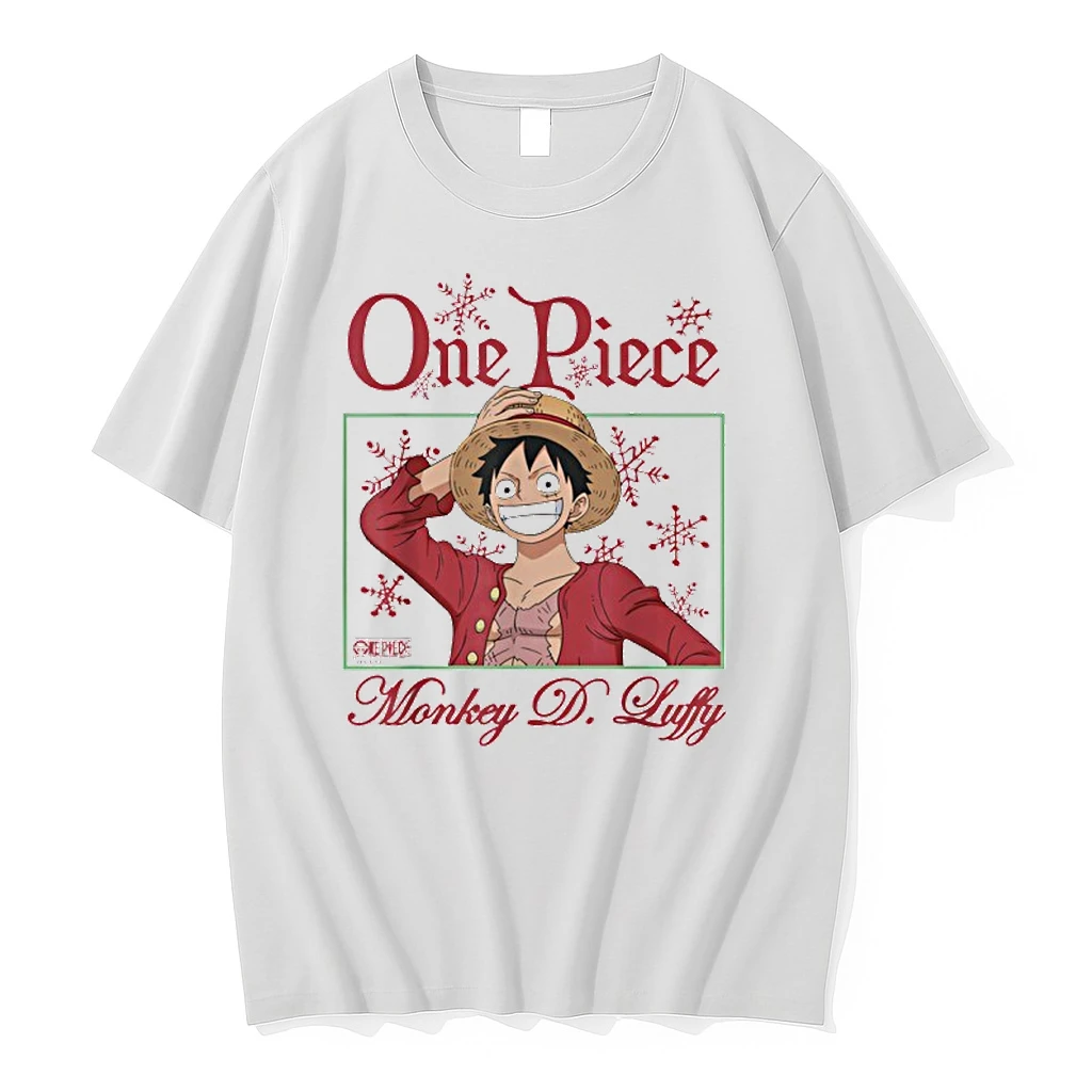 One Piece Anime Happy Holidays Luffy Christmas Snowflakes Shirts