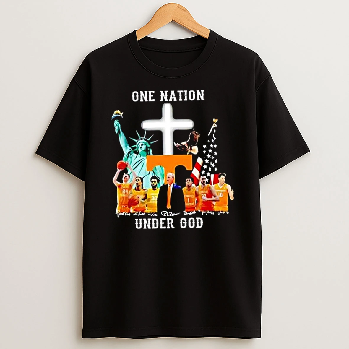 One Nation Under God Tennessee Volunteers Basketball Shirts