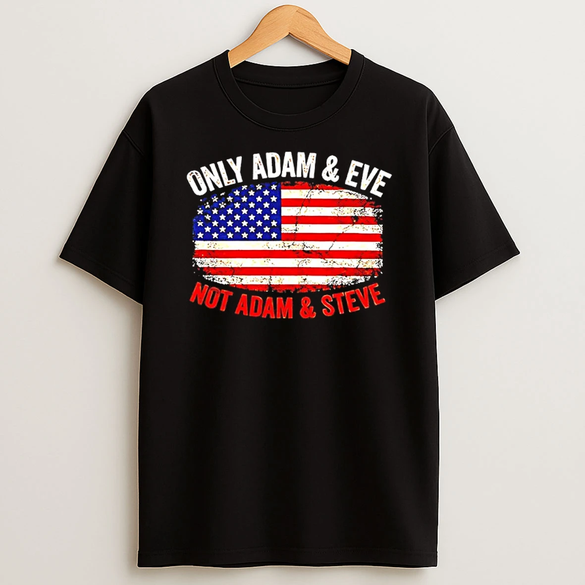 Only Adam And Eve Not Adam And Steve Patriotic Christian Usa Flag Shirts