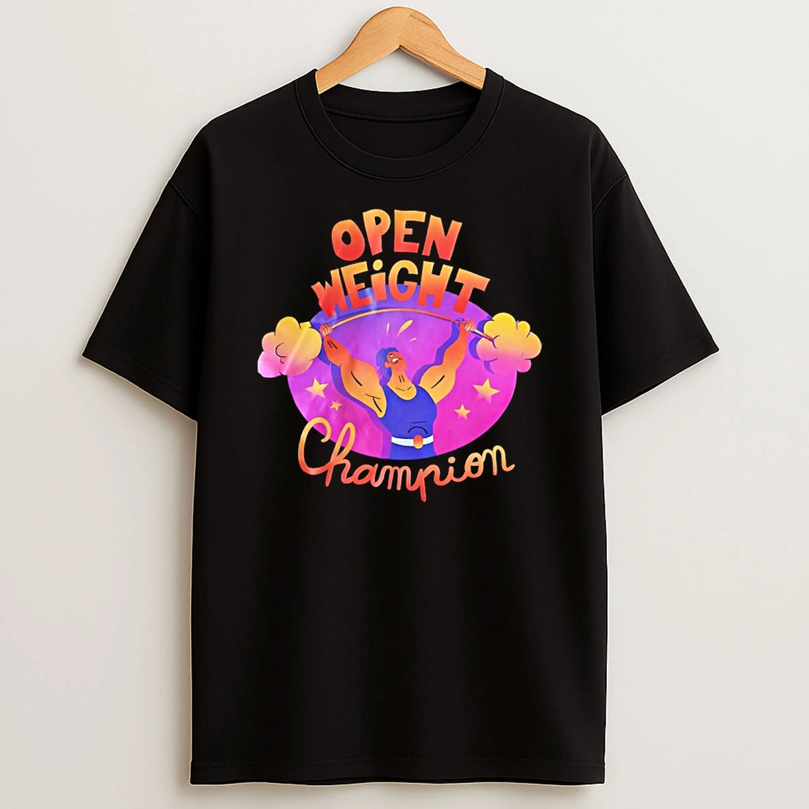 Open Weight Champion Cartoon Shirts
