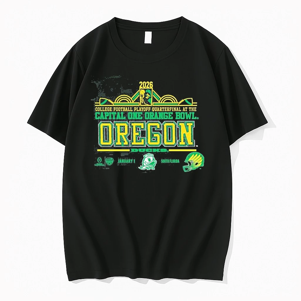 Oregon 2026 Cfp Orange Bowl Art Deco Player Shirts