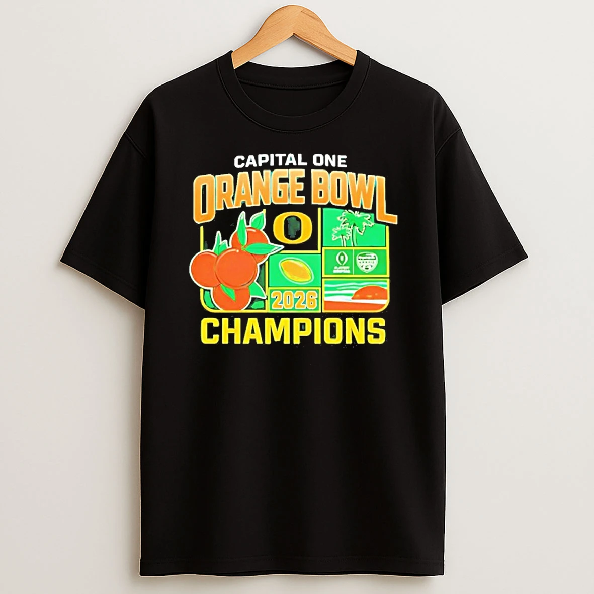 Oregon Ducks 2026 Cfp Capital One Orange Bowl Champions Shirts