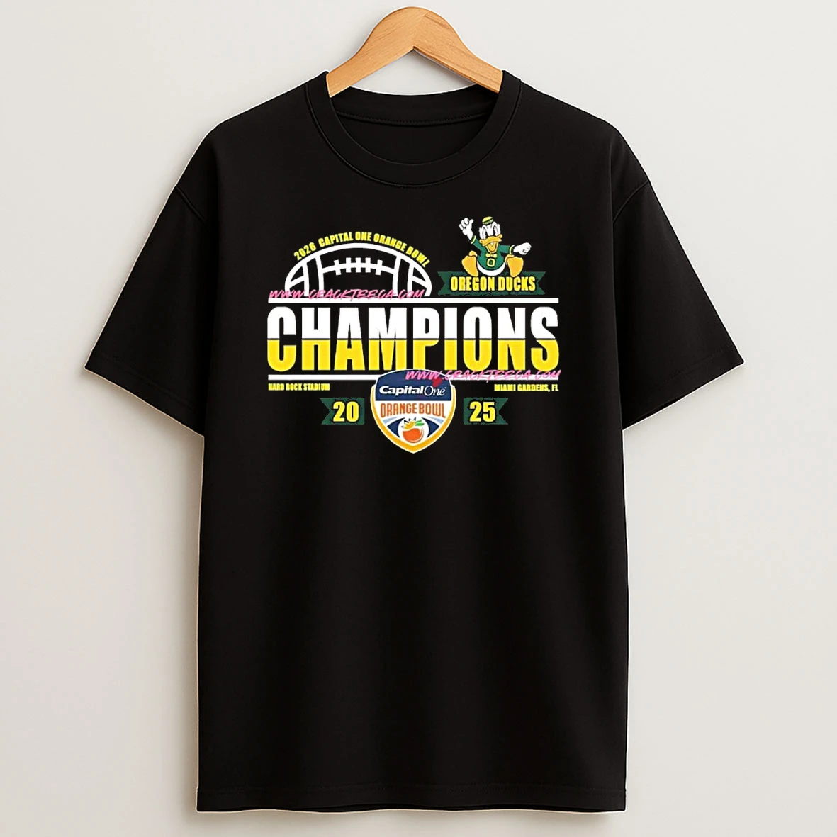 Oregon Ducks 2026 Capital One Orange Bowl Champions Locker Room Shirts