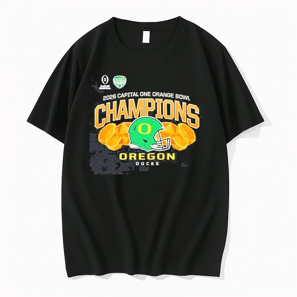 Oregon Ducks College Football Playoff 2026 Capital One Orange Bowl Champions Shirts