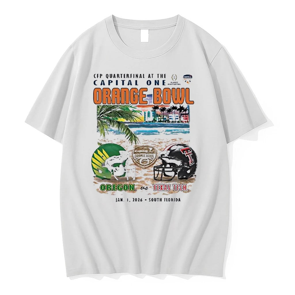 Oregon Vs Texas Tech 2026 Orange Bowl Sobe Showdown Beach Shirts