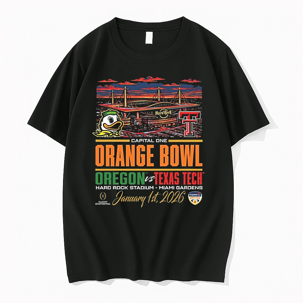 Oregon Vs Texas Tech Capital One Orange Bowl Stadium 2026 Shirts