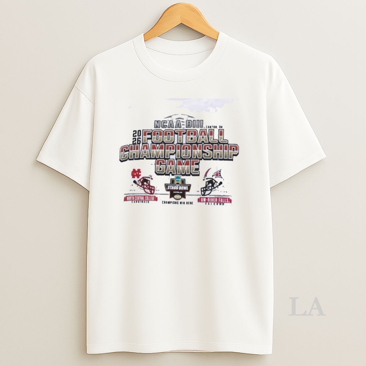 Original 2025 Ncaa Diii Football Championship Game North Central College Cardinals Vs Uw River Falls Falcons Canton Oh Shirt