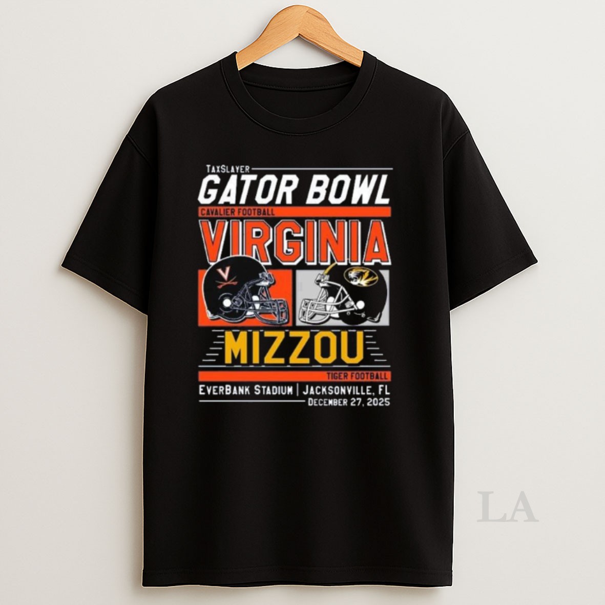 Original 2025 Taxslayer Gator Bowl Cavalier Virginia Vs Mizzou Tiger Helmet Everbank Stadium Jacksonville Fl Dec 27 2025 Long Sleve Shirt