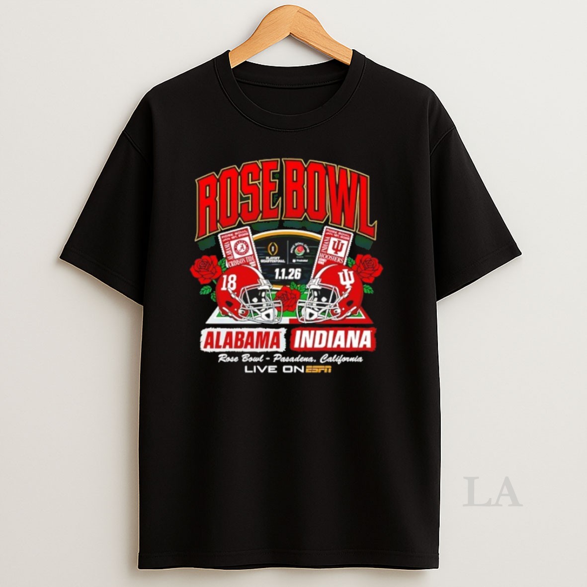 Original Alabama Crimson Tide Vs Indiana Hoosiers 2026 Rose Bowl Tickets Shirt
