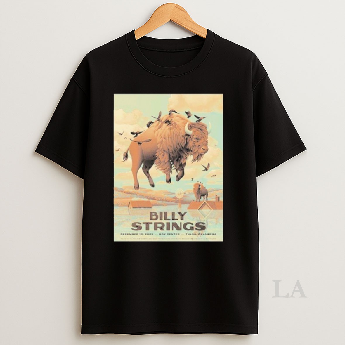 Original Billy Strings By Shawn Ryan At Bok Center In Tulsa Oklahoma On December 10 2025 Bison Shirt