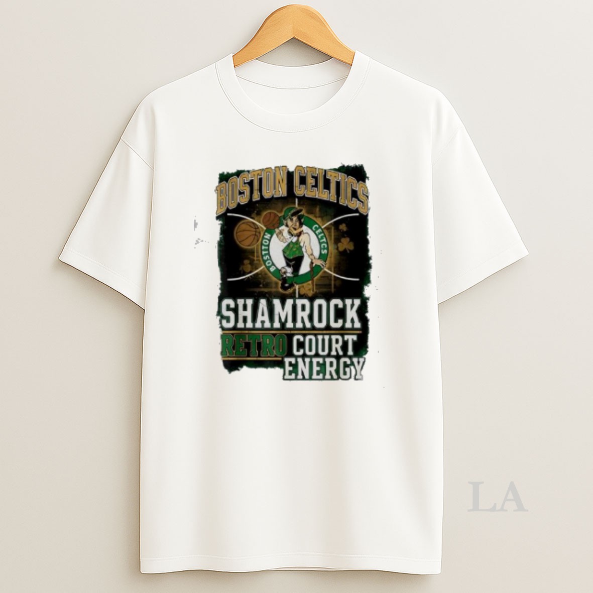 Original Boston Celtics Shamrock Retro Court Energy Graphic Shirt