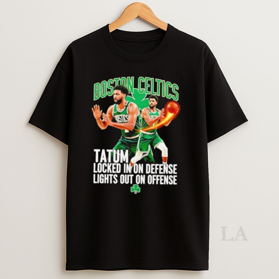 Original Boston Celtics Tatum Locked In On Defense Lights Out On Offense Shirt