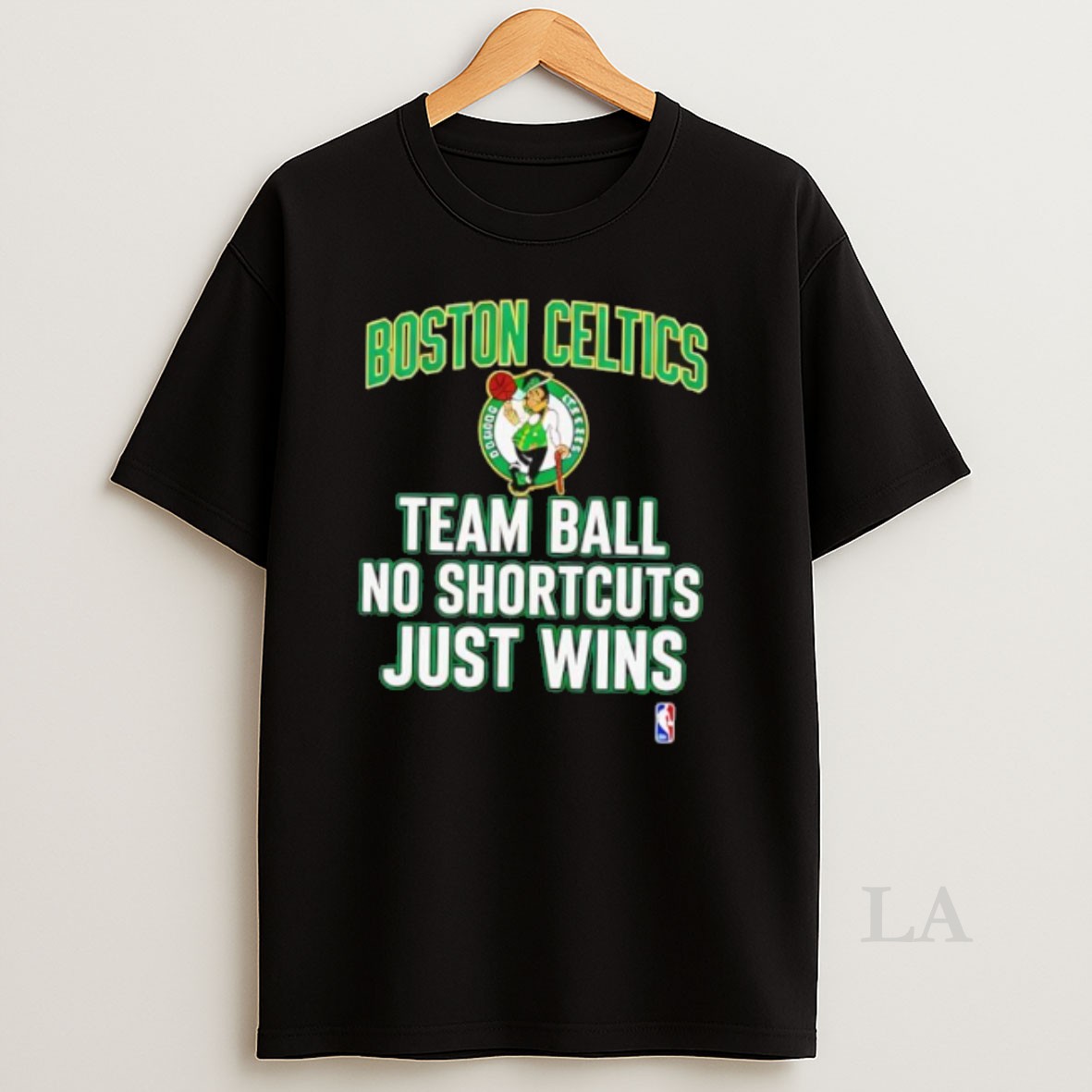 Original Boston Celtics Team Ball No Shortcuts Just Wins Shirt