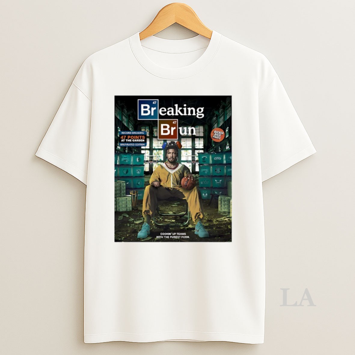 Original Breaking Brun New York Knicks Jalen Brunson 47 Points At The Garden Circle Shirt