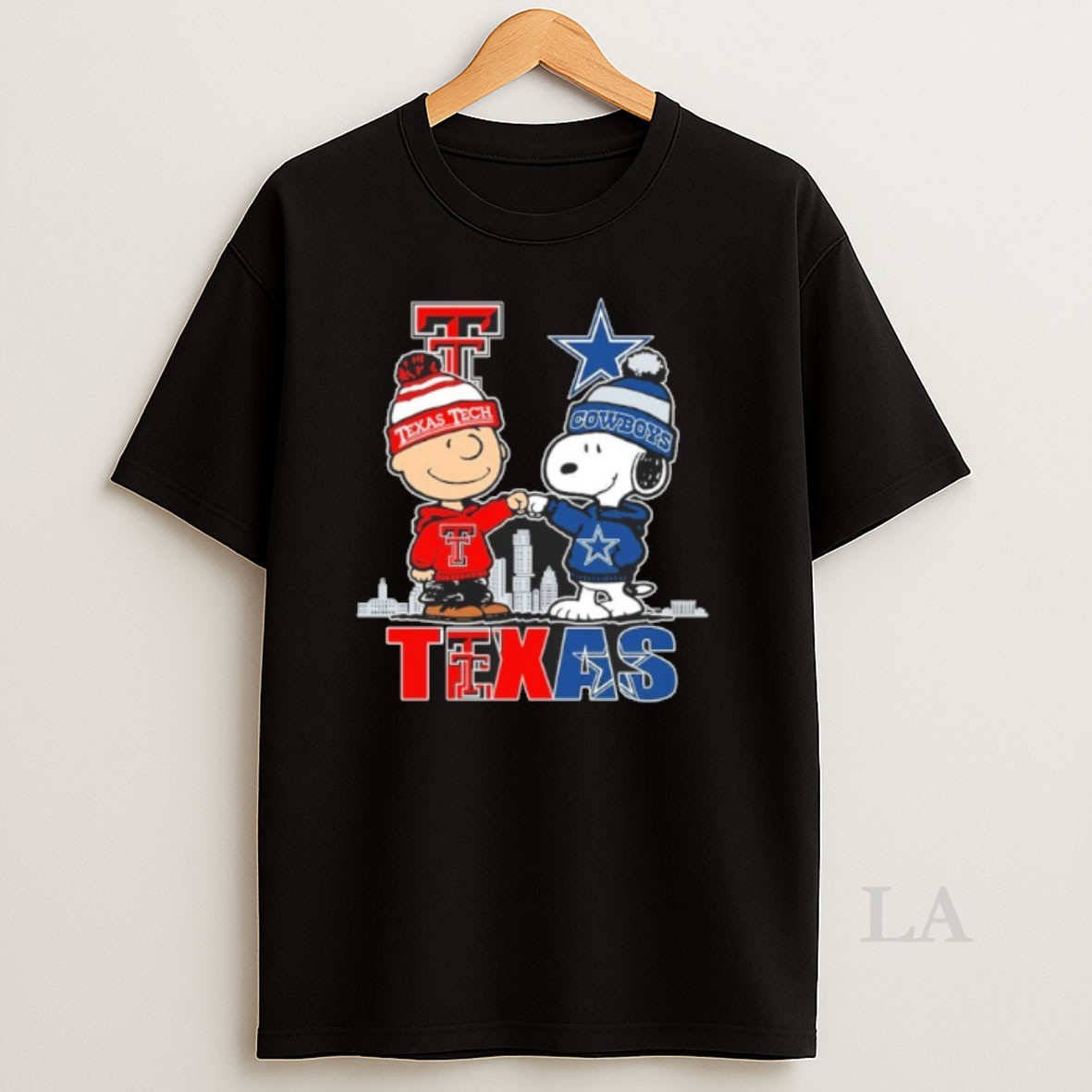 Original Brown Texas Tech X Snoopy Cowboys Logo City Shirt