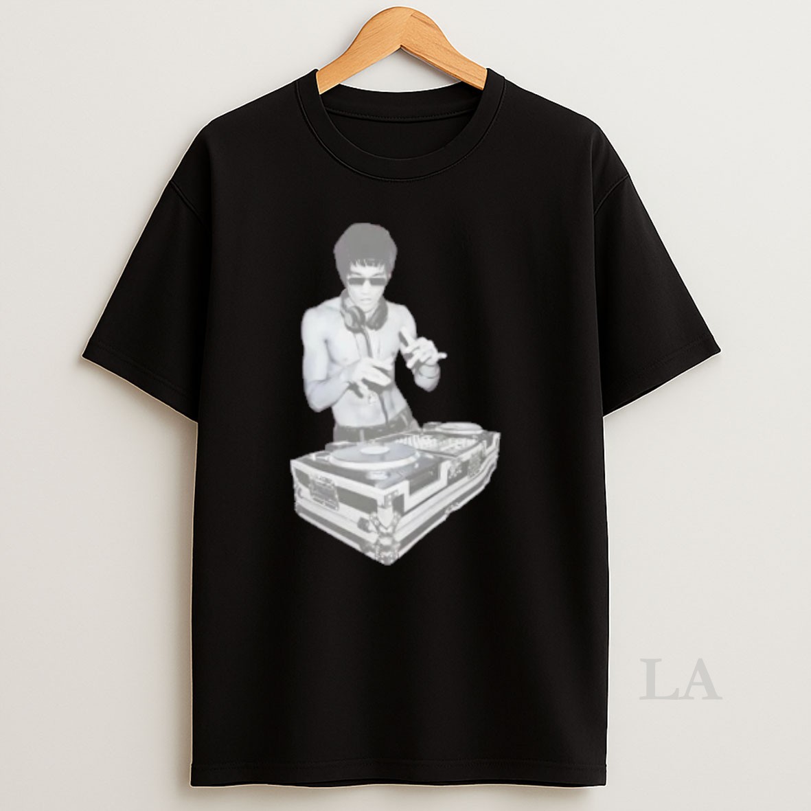 Original Bruce Lee Dj Kung Fu Master Mixing Vinyl Shirt