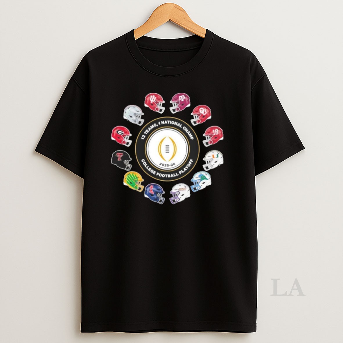 Original Cfp 2025 2026 Exclusive 12 Teams Playoff Helmets Shirt