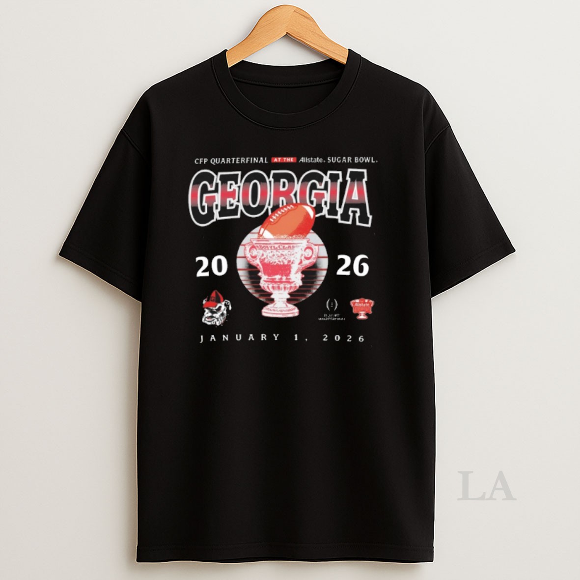 Original Cfp Quarterfinal At The Allstate Sugar Bowl Bound Georgia Bulldogs January 1 2026 Shirt