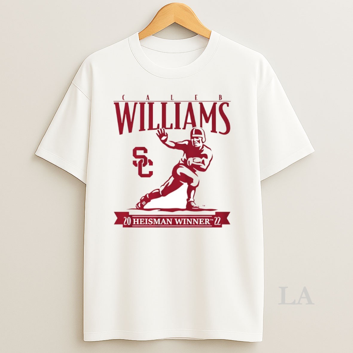 Original Caleb Williams Usc Trojans Football 2022 Heisman Winner Trophy Circle Shirt