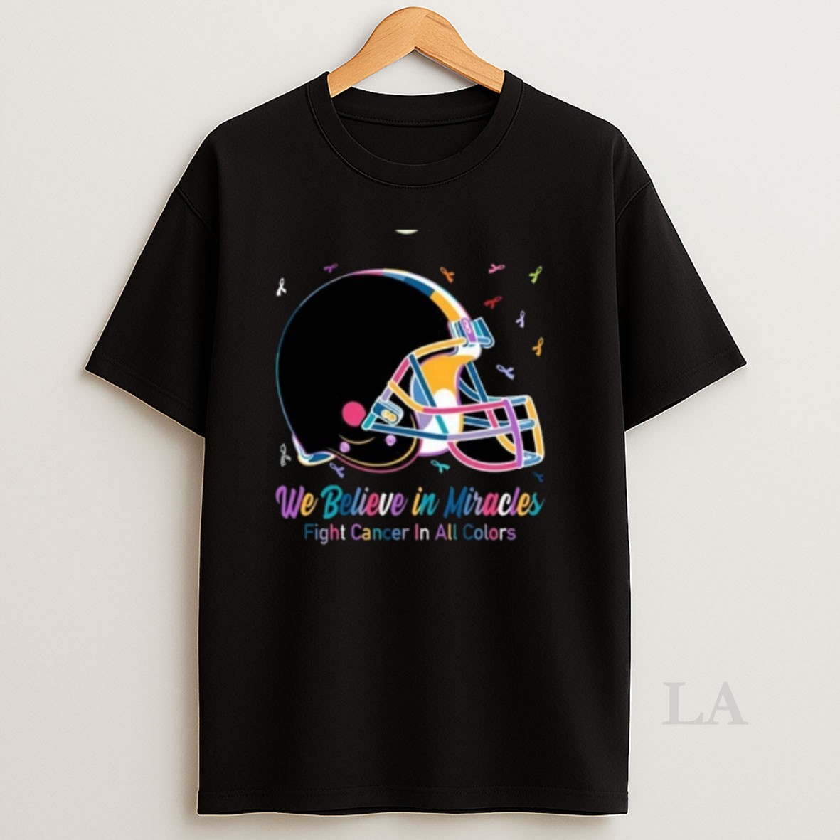 Original Cleveland Browns We Believe In Miracles Fight Cancer In All Colors Shirt