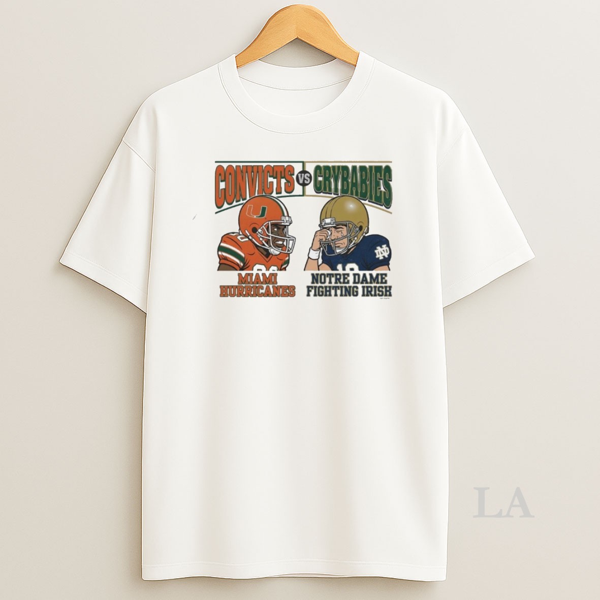 Original Convicts Miami Hurricanes Vs Crybabies Notre Dame Fighting Irish Aug 31 2025 Shirt