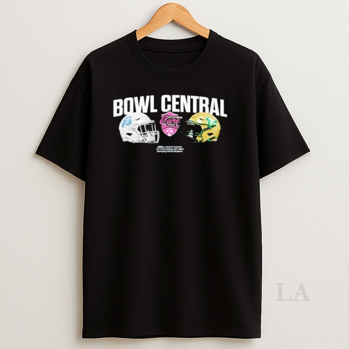 Original Cure Bowl Central Dueling Helmets Old Dominion University Vs South Florida At Camping World Stadium On December 17 2025 Shirt
