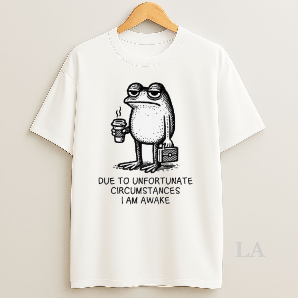 Original Decadent Frog Due To Unfortunate Circumstances I Am Awake Shirt