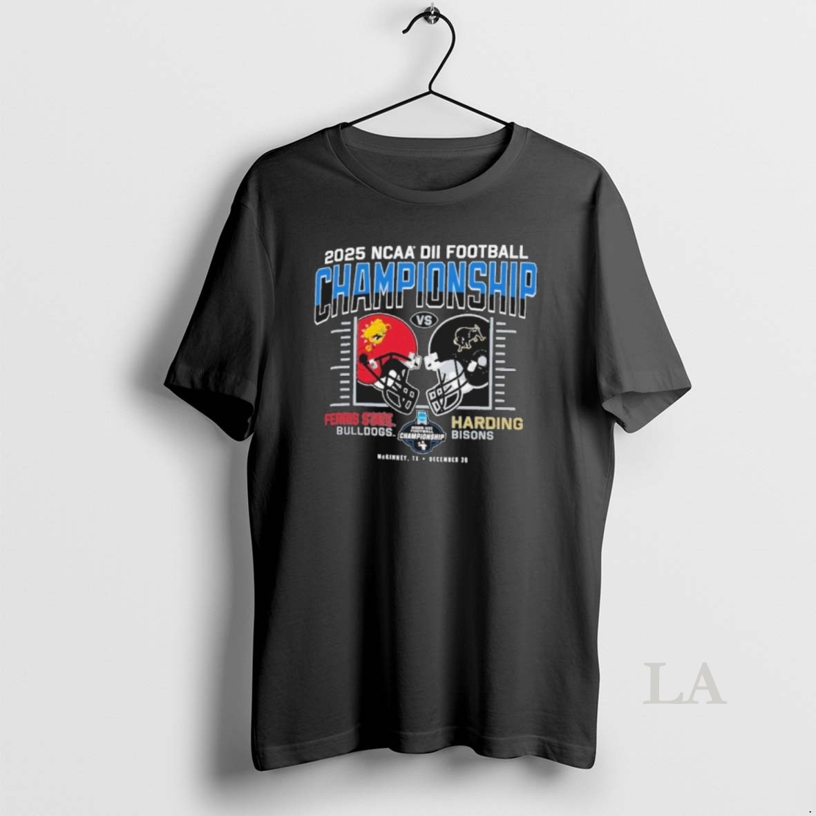 Original December 20 2025 Ncaa Dii Football Championship Ferris State Bulldogs Vs Harding Bisons Shirt