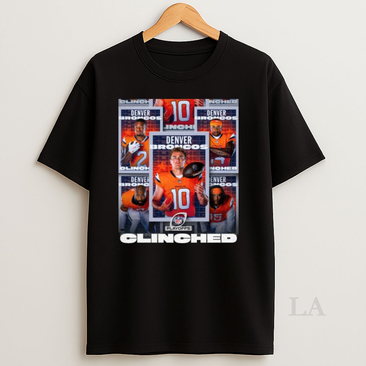 Original Denver Broncos Clinched Nfl Playoffs Bo Nix Shirt