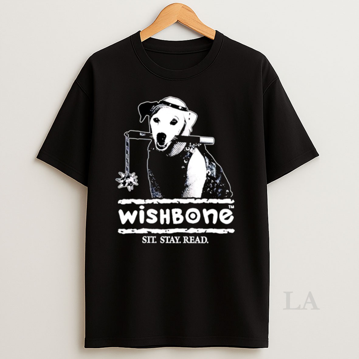 Original Dog Wishbone Sit Stay Read Shirt