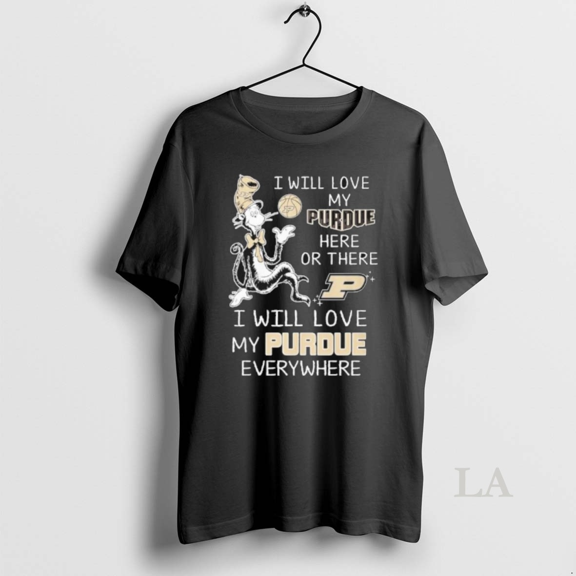 Original Dr Seuss I Will Love My Purdue Volleyball Here Or There Shirt