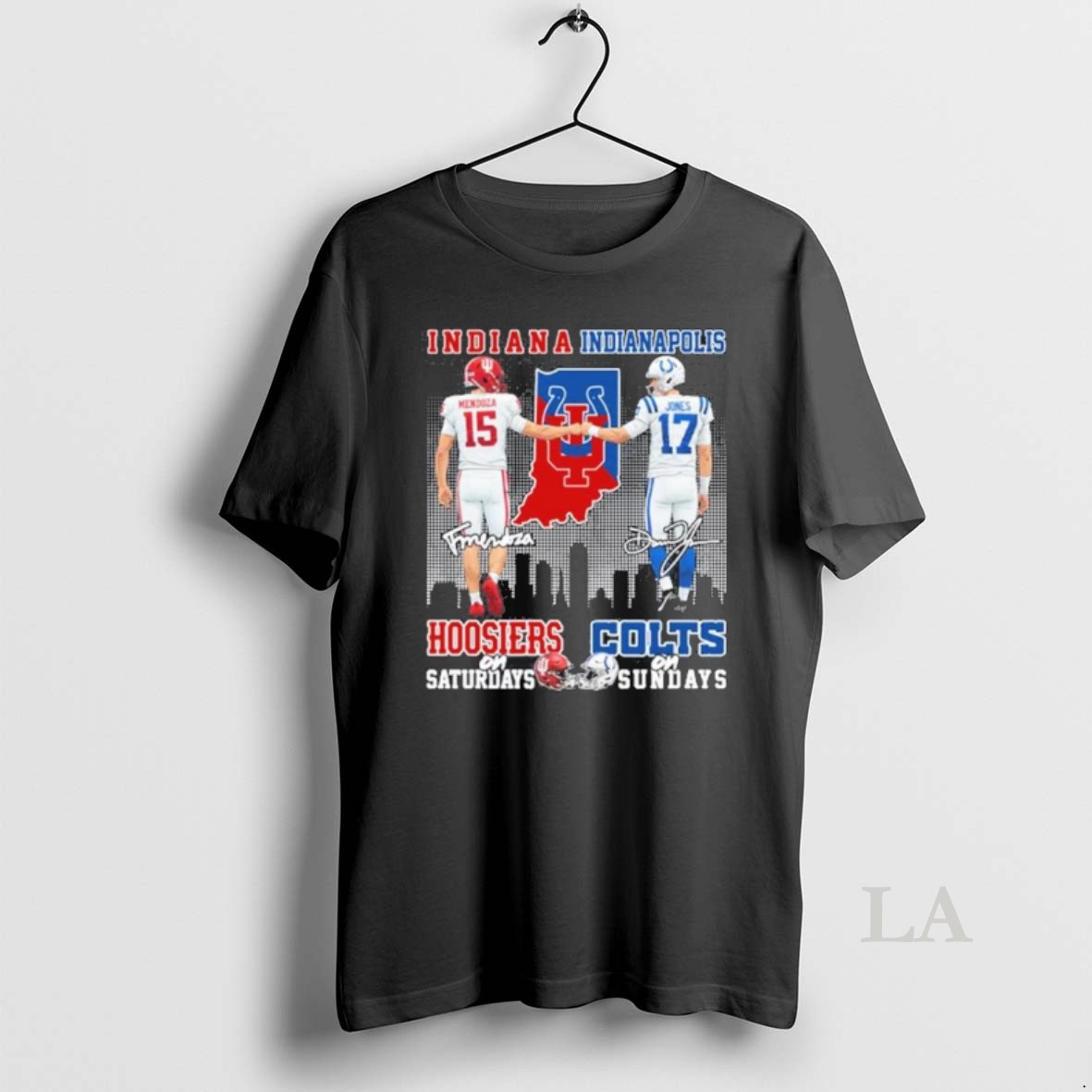 Original Fernando Mendoza Hoosiers On Saturdays And Daniel Jones Colts On Sundays Shirt