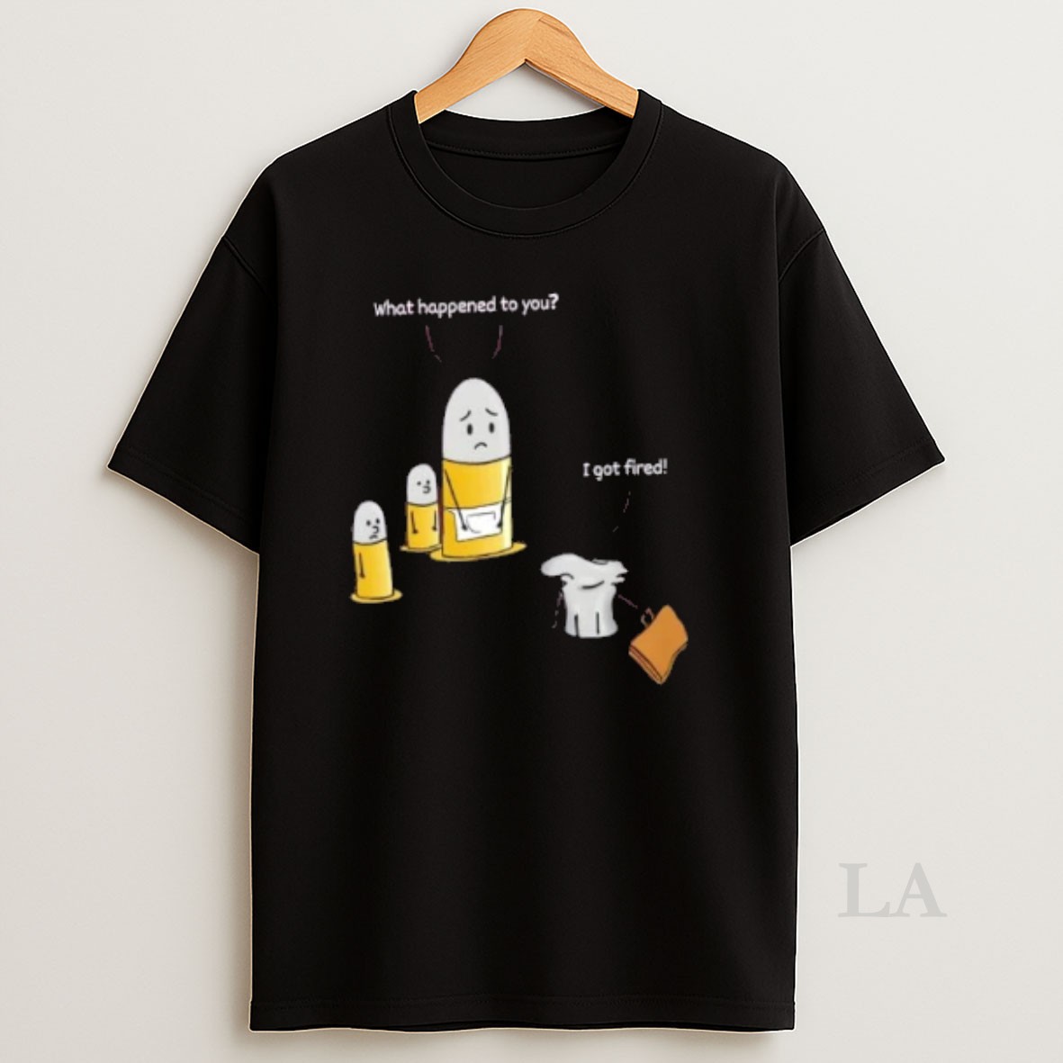 Original Fired Bullet Pun Funny Gun Humor Shirt