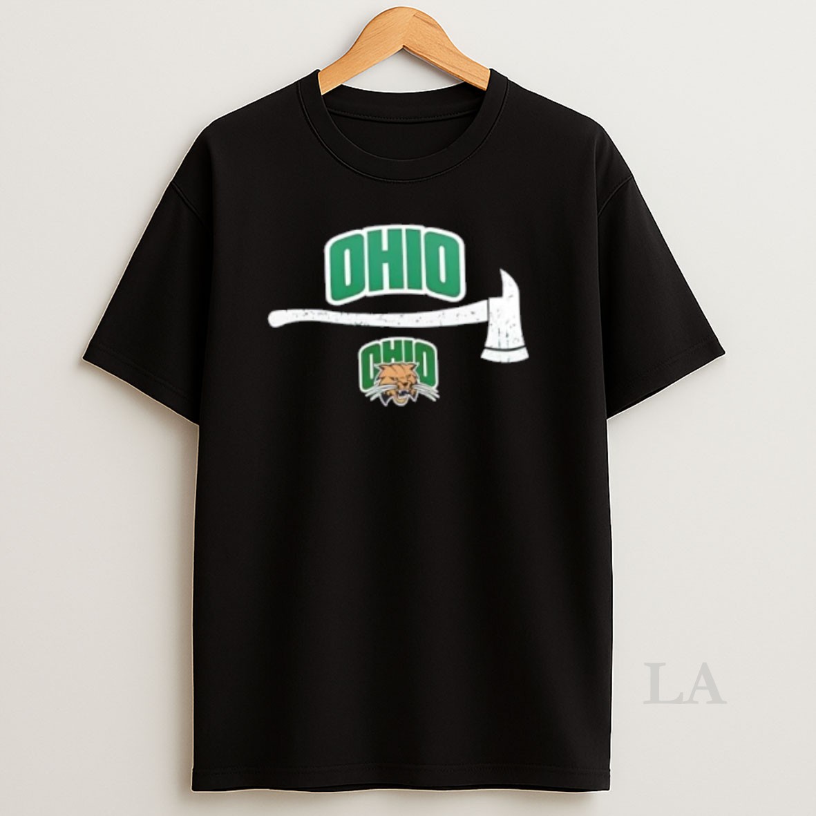 Original Firefighter Fire Dept Always Ready Ohio Bobcats 2 Sided Shirt