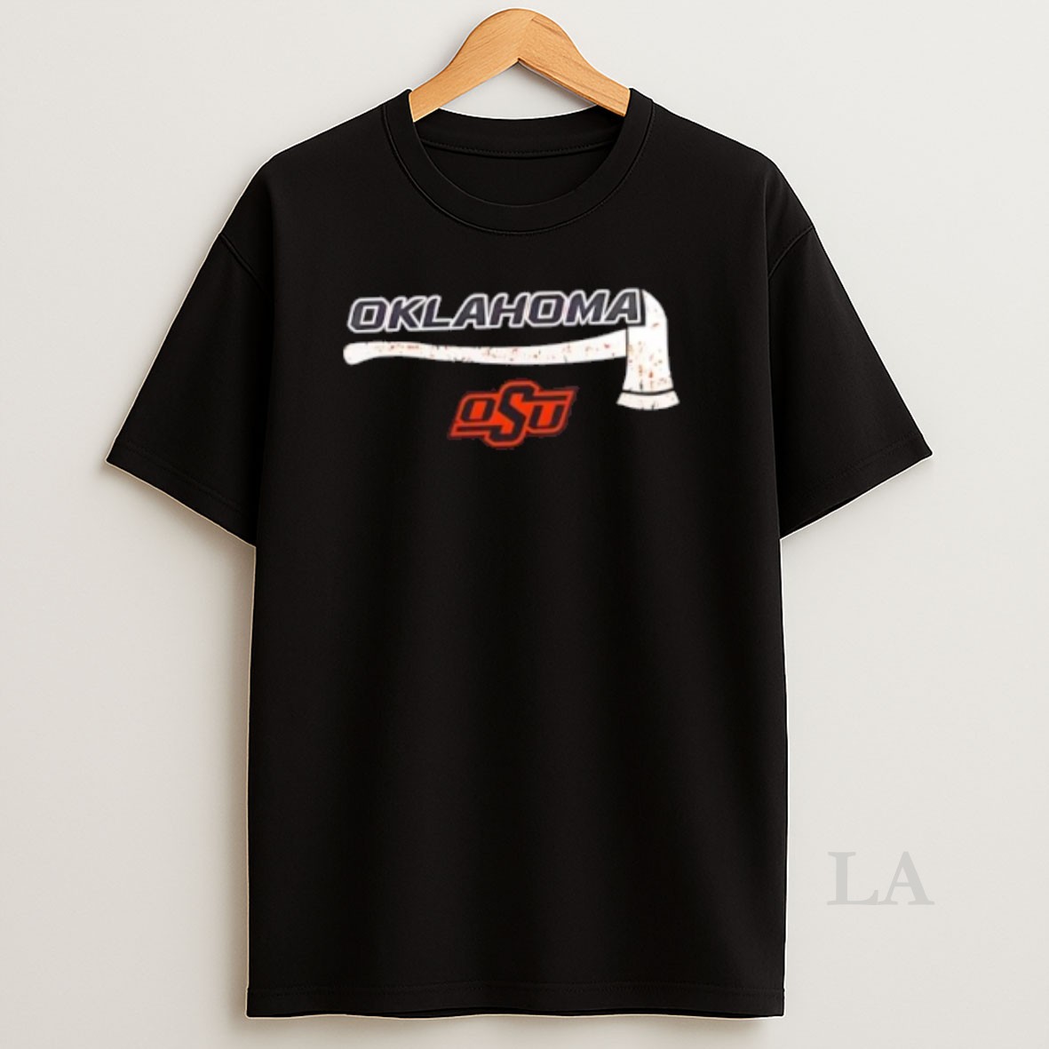 Original Firefighter Fire Dept Always Ready Oklahoma State Cowboys 2 Sided Shirt