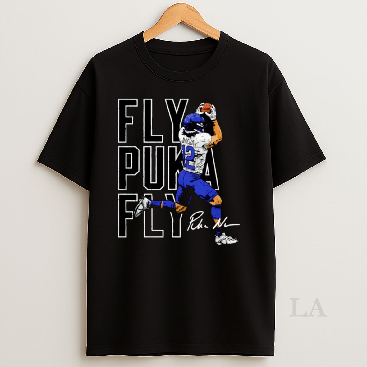 Original Fly Puka Fly Puka Nacua Los Angeles Rams Football Signature Shirt