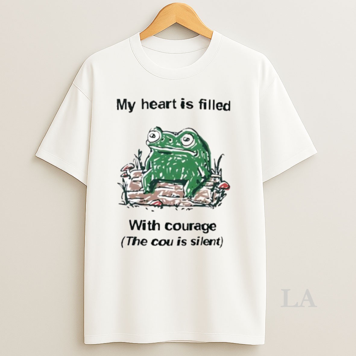 Original Frog Rage My Heart Is Filled With Courage The Cou Is Silent Vintage Shirt