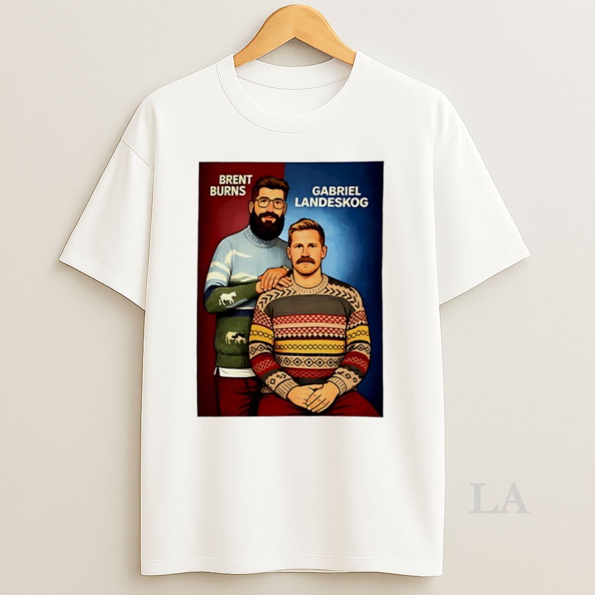 Original Gabriel Landeskog And Brent Burns Step Brother Cartoon Circle Shirt