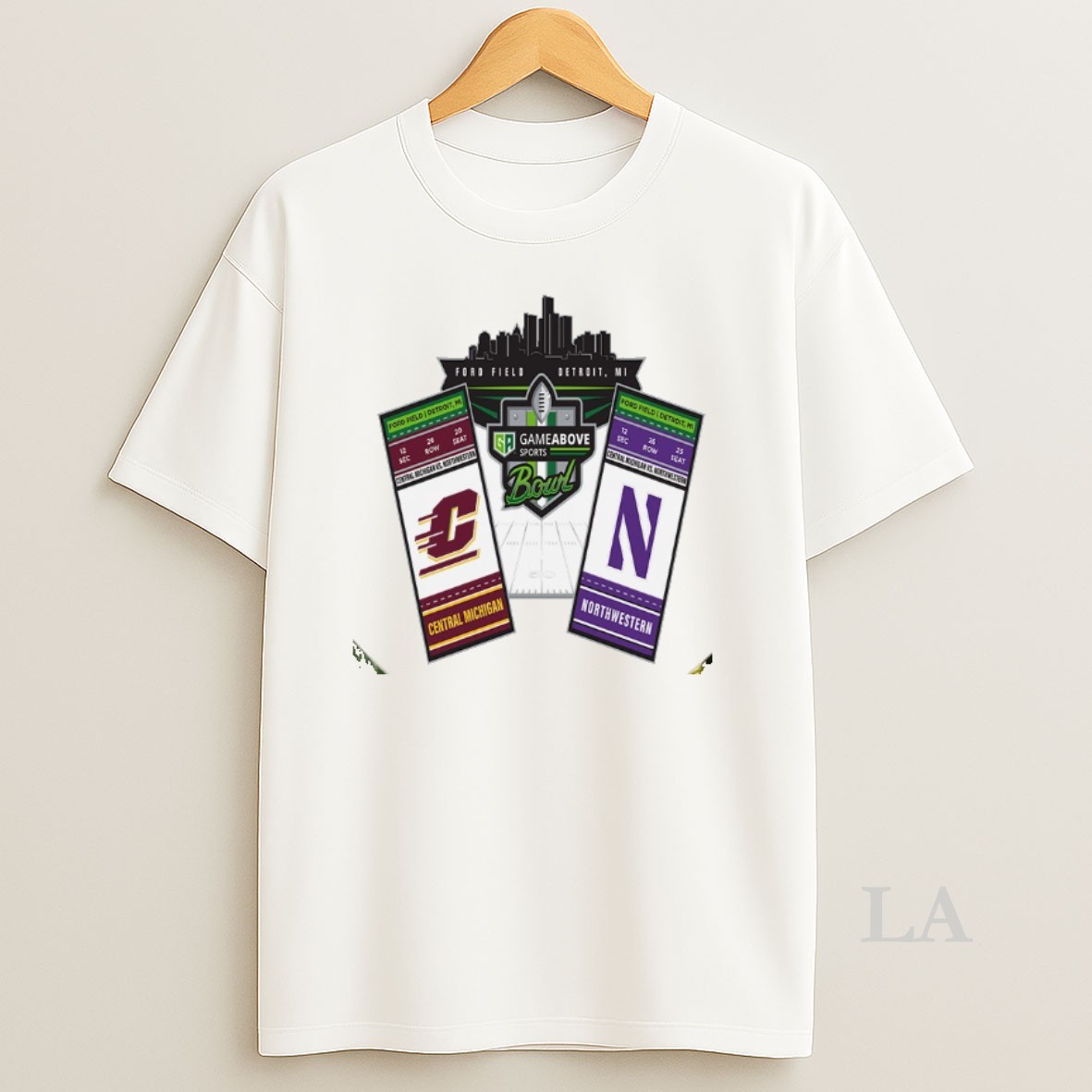 Original Gameabove Sports Bowl 2025 Northwestern Wildcats Vs Central Michigan Chippewas Football Tickets Shirt