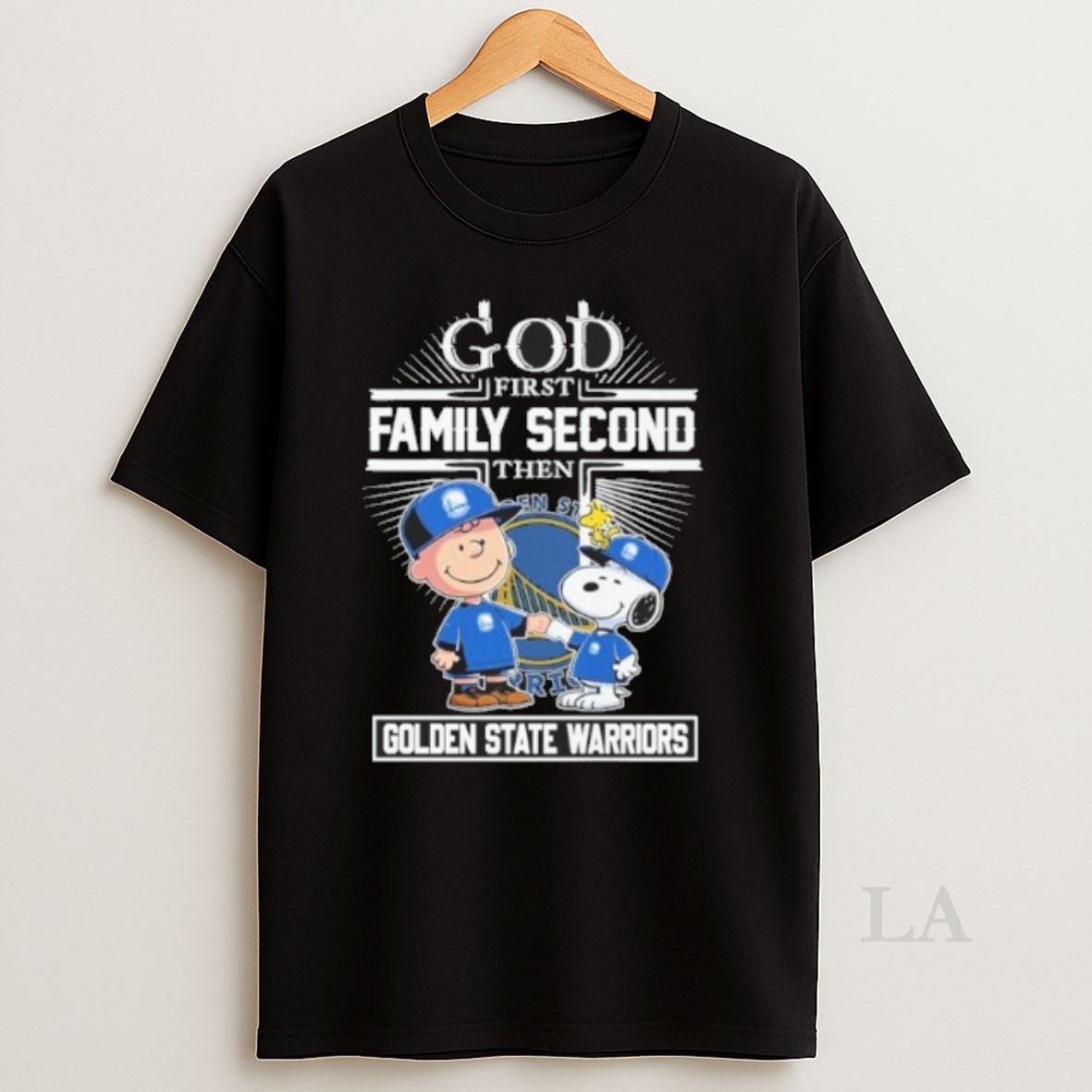 Original God First Family Second Then Peanuts Golden State Warriors Shirt