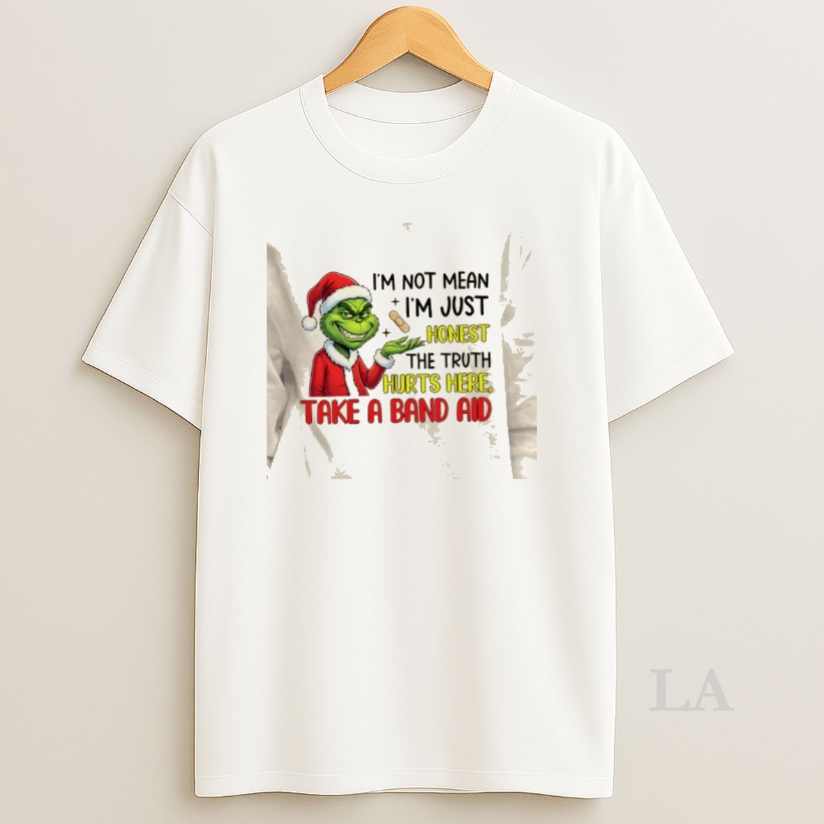 Original Grinch Im Not Mean Im Just Honest The Truth Hurts Here Take A Band Aid Christmas Shirt