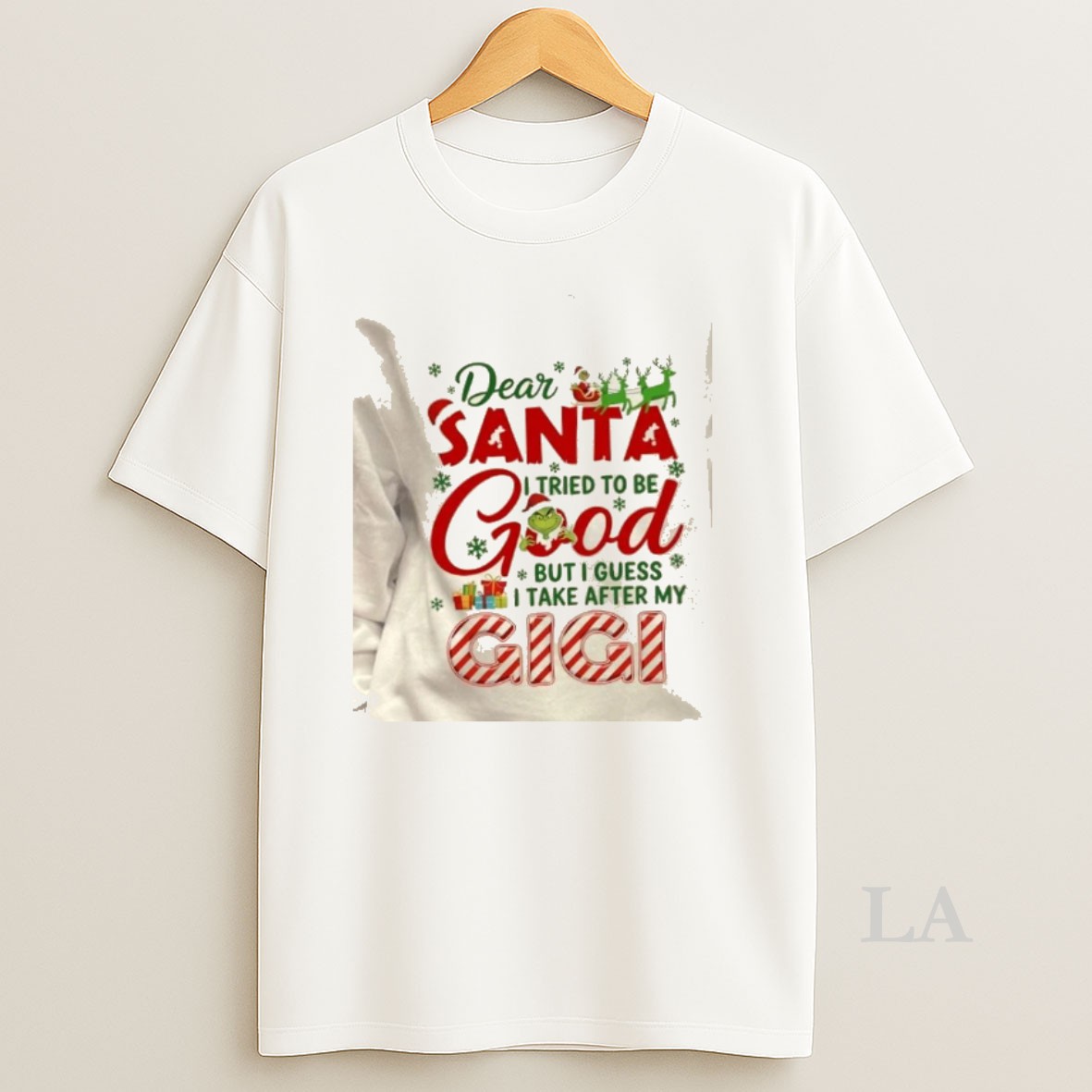 Original Grinch Dear Santa I Tried To Be Good But I Guess I Take After My Gigi Christmas Shirt