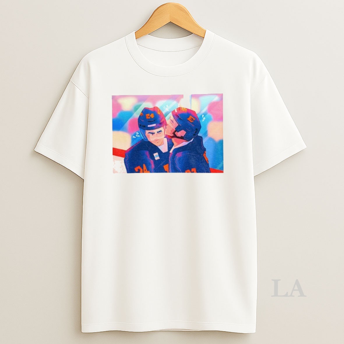 Original Hollanov Ilya Rozanov Kissing Shane Hollander Hockey Art Shirt