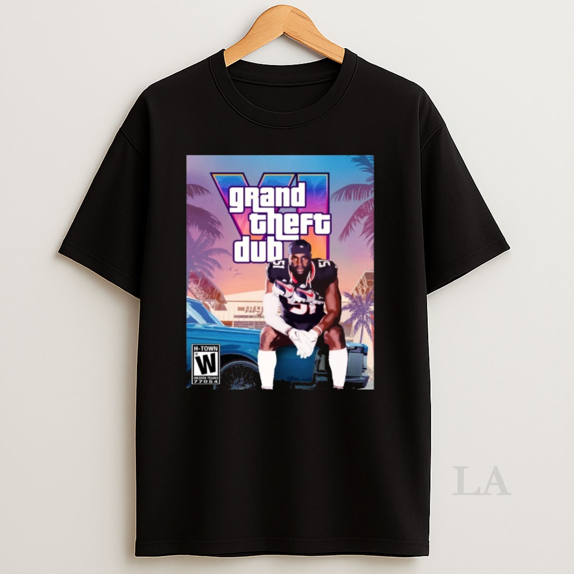 Original Houston Texans H Town Will Anderson Grand Theft Dub Vi Shirt